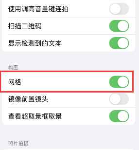 滕州苹果手机维修网点分享iPhone如何开启九宫格构图功能 