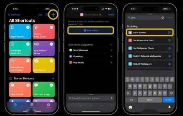 滕州苹果14锁屏维修店分享iPhone14升级iOS16.4后如何创建锁屏快捷方式 